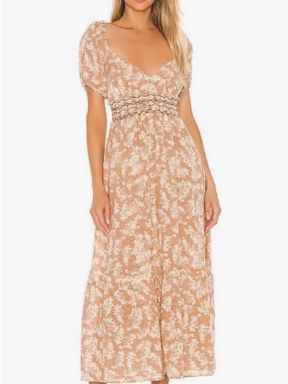 Free People Ellie Smocked Waist Maxi Dress
